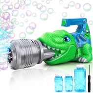 Dinosaur Bubble Gun for Kids Ages 4-8, Bubble Blower Machine for Toddlers, Kids Toy Bubble Leaf Blow