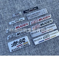 3D metal Mugen sticker Rear trunk logo Fender side emblem for Honda Accord CITY Civic CRV FIT JAZZ HRV Brio Shuttle Car decor badge