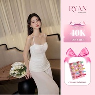 2-piece shirt and straight-leg pants set, figure-hugging beach and party shirt set (HT8) - Ryan Desi