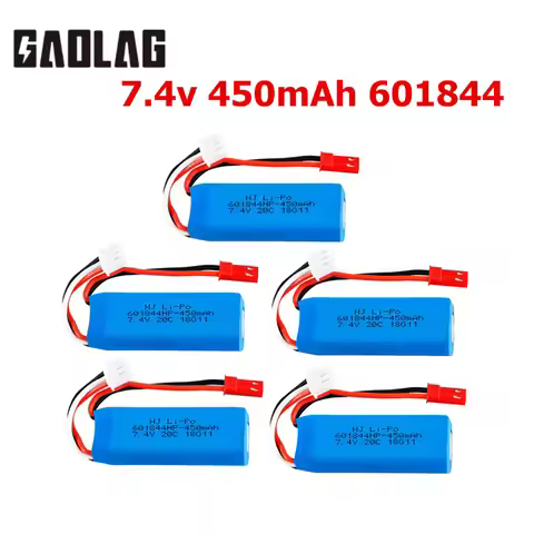 7.4V 450mAh 20C Lipo Battery for WLtoys K969 K979 K989 K999 P929 P939 RC Car 2s 7.4v toys Battery JS