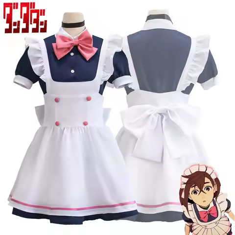 Anime DAN DA DAN Ayase Momo Cosplay Costume Women Lolita Dress Maid Uniform Halloween Party Clothes
