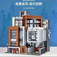 Domestic Building Block Molder 10204 Modern Compatible Lego House Villa Building Street View Assembl