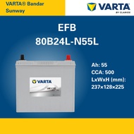 N55 | 80B24L | VARTA SILVER DYNAMIC EFB CAR BATTERY |  HONDA TOYOTA MAZDA  | [INSTALLATION CAN BE AR