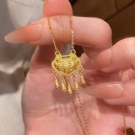 Classy ins Niche-yy17 Non-Fade High-End Clavicle Chain 18 Light Luxury Ruyi/Necklace Pendant Female 