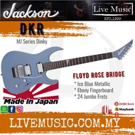 Jackson MJ Series Dinky DKR Electric Guitar, Ebony FB, Ice Blue Metallic
