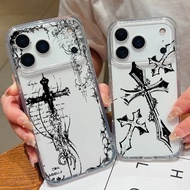 Dark Gothic Cross Mark Phone Case For Motorola G22 G52 G30 G32 G73 G53 G60 G71 Edge 40 G60S G9 Plus 