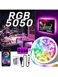 多彩rgb5050 Led燈條5v Usb變色燈,配合遙控器和app控制器使用,適用於臥室裝飾、電視背景照明、客廳夜燈、萬聖節聖誕派對假期裝飾,現代多功能家居裝飾燈