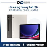 Samsung Galaxy Tab S9+ (12GB + 256GB/512GB) 12.4" Display Android Tablet - Original Samsung Malaysia Warranty