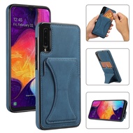XICCI For Samsung A50/A50S/A30S/A20/A30 Case Wallet Case Card Slot Magnetic car Holder Anti-knock Ar