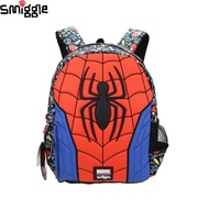 Australia Smiggle Original Children's Schoolbag Boys Cool Backpack Cartoon Spider With Rain Cover  Kids' Bags 14 Inches-&amp;*&amp;