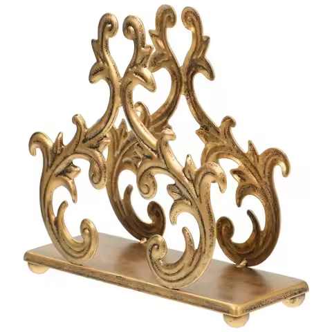 X52A-Decorative Napkin Holder For Kitchen And Dining - Vertical Stand With Retro Table Decor