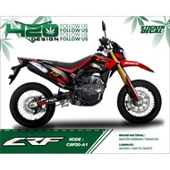 Decal Fullbody Cross CRF 150L Custom Motor - Aksesoris Stiker CRF150 L Variasi - Striping Stiker Mot