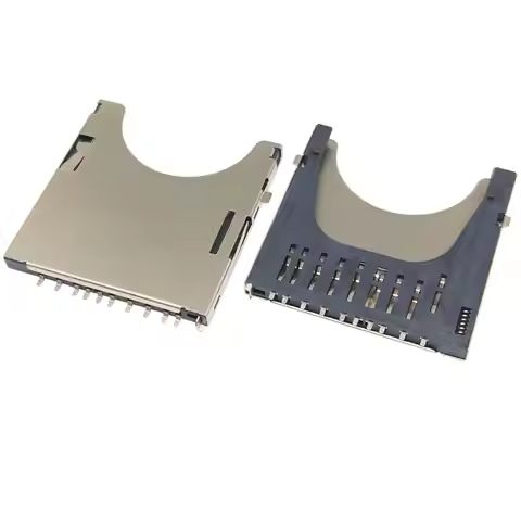 10pcs SD Card Connector 2 in 1 MMC SD Card Slot Self Push/Pop-up 11P Welding Foot