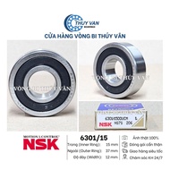 Small round ball bearing 6301/15 (15x37x12); 6301/40 (12x40x12) DDU rubber cap from Japan NSK