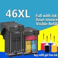 HP 46 ink HP 46XL black HP46XL ink cartridge refillable Compatible for hp 2020hc 2025HC 2520HC 2025 