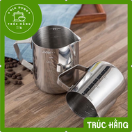 Cốc - Ca đánh sữa inox có mỏ có vạch định lượng đủ size (350ml - 1500ml)