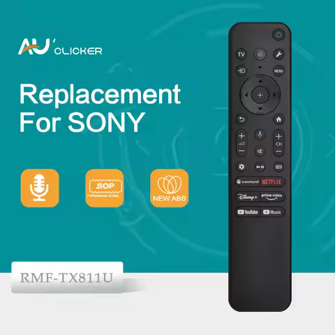 New RMF-TX811U Voice Remote Control For Sony TVs With Backlight Buttons Works With A80J/A90J/A95K OL