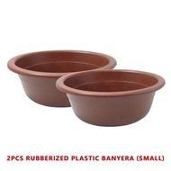 2pcs Industrial Grade Rubberized Plastic Basin Batya Round BATYA SMALL