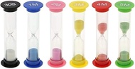 6PCS Sand Timer Hourglass Timer Set 30sec/1/2/3/4/5 mins Sandglass Sand Clock Timers for Kids Classr
