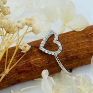 天然鑽石 18K金/750W 白金色 戒指 輕珠寶飾品 S96