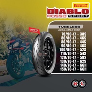 TAYAR MOTOR PIRELLI DIABLO ROSSO SPORT TUBELESS TYRE RIM 17 ( Tayar Motor Ferelli Rosso Sport Tubele