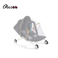 COCOBB Portable Rocking Chair with Wheels and Sunshade Foldable Soother for Babies 0 to 2 Years baby