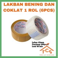 LAKBAN BENING DAN COKLAT MERK SUPREME 48mm x 90yard ISOLASI PREMIUM