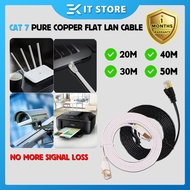 CAT 7 Pure Copper Ethernet Cable Gold-Plated High-Quality 10Gbps High-Speed LAN (20M/30M/40M/50M)