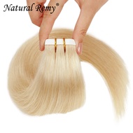 613# Tape in human hair extensions Blonde Color 无痕接发全真