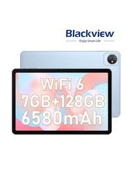 Blackview 10 吋Android 12 平板電腦Tab 8 Wifi，7gb（4 和 3 可擴充）和 128gb/tf 1tb，四核心，1280*800 高清和 Ips 螢幕，6580mah 電池，13mp 和 8mp 相機，Wi-fi 6，螢幕錄製，Bt5 .0，Google Gms 認證平板電腦（藍色）適合我們