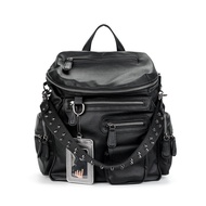 JANDRESS | กระเป๋าสีดำหลายช่องมีซิปสไตล์ Y2K พร้อมหมุด