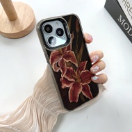 For Vivo Y19s Y16 Y17 Y15 Y11 Y18 Y04 Y03 Y03T Y12 Y15s Y15a Y17s Y02 Y02T Retro Beautiful Lily Flow