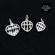 *Promo*Original Silver 925纯银心型算盘吊坠 招财聚财守财 925 Pure Silver Love Shape Abacus Pendent