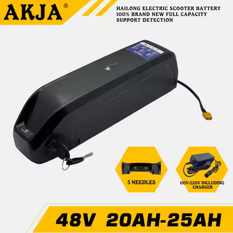 AKJA 48V 20-30AH 18650 Hailong battery 5-pin 35AH BMS anti-theft lock waterproof 24-hour air transpo