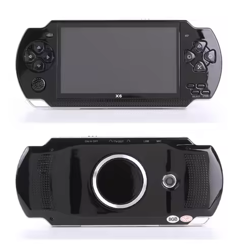 X6 handheld Game Console 4.3 inch screen mp4 player MP5 game player real 8GB support for psp game,ca