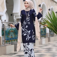 New Batin Seri Bayu Kurung New Launching Baju Kurung Floral Grace- Baju Kurung Fashion Muslim Wanita