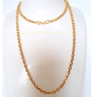 Thick Nori Gold Plain Necklace 60 CM Titanium 22K (Gold)
