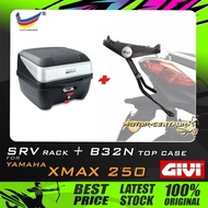 SET KOMBO KOTAK/BOX GIVI B32N TOP CASE + GIVI YAMAHA XMAX 250 SRV SPECIAL RACK