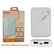 MOXOM MCK-006 PURE WHITE MINI 5500MAH POWERBANK