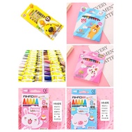 8 / 12 Colours Crayon with Cute Design for Kids Goodie Bag Birthday Gift Christmas Gift