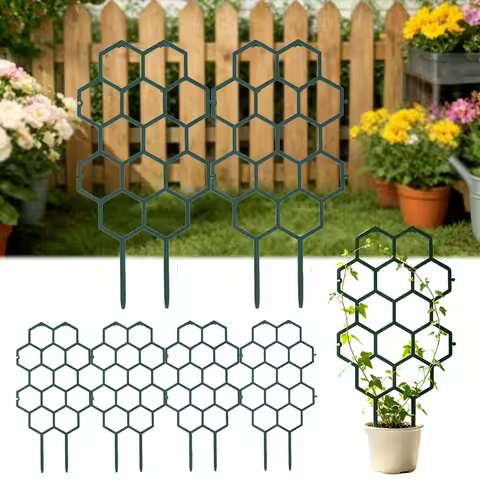 Honeycomb Plant Trellis for Climbing Plants Indoor Plastic Stackable Lattice Support for Pothos Hoya