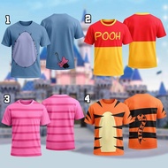 Disney Pooh Eeyore Piglet Tigger Costume T-Shirt Winnie The Pooh Cosplay Costume Shirt Cosplay Tee H