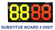 SUBSTITUE BOARD 4 DIGIT 2 DIGIT FOR FOOTBALL TRAINING /TOURNAMENT PURPOSE