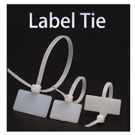100PCS Label Cable Tag Plastic Cable Nylon Mesh Cable Tag Hanging Tag