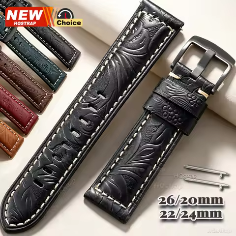 20mm 22mm 24mm 26mm Oil Wax Watch Band Strap Wrist Belt for Seiko Bracelet for Rolex Leather Watchba