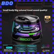 BDO ลำโพงบลูทูธ G200 ดูดแม่เหล็ก พกพาได้ มีไฟ LED เสียงดังกลางแจ้งจี200 ใหม่ลำโพงบลูทูธแม่เหล็กแบบส่