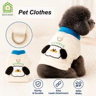 {SG} Fleece Pet Clothes Dog Cat Vest Warm Puppy Outfit with D-Ring Cozy Autumn Winter Apparel for Co