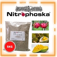 5KG Baja Buah dan Bunga Nitrophoska NPK 12 12 17 Baja Singa Kuda