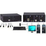 2 Port USB HDMI Audio KVM Switch, with 2 x 1.8 meter KVM Cables – USB &amp; HDMI interface (Model: KH-102)
