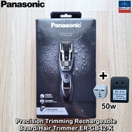 Panasonic® Precision Trimming Rechargeable Beard/Hair Trimmer ER-GB42-K เครื่องโกนหนวดไฟฟ้า ไร้สาย แ